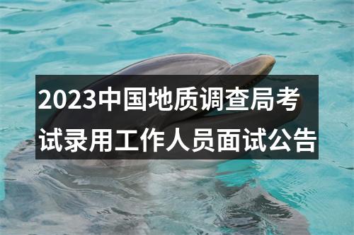 2023中国地质调查局考试录用工作人员面试公告 图片