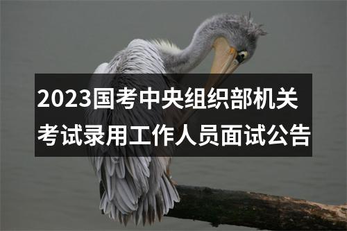 2023国考中央组织部机关考试录用工作人员面试公告 图片