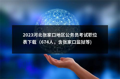 2023天津公务员考试职位表（2633人） 图片