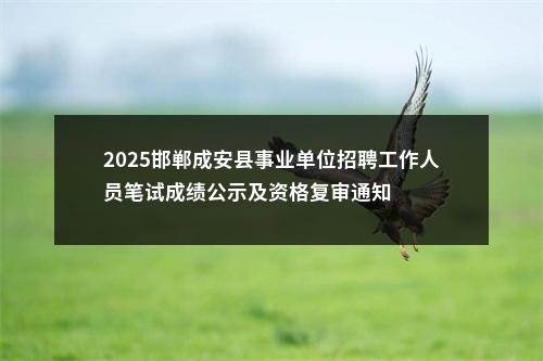 2025邯郸成安县事业单位招聘工作人员笔试成绩公示及资格复审通知 图片